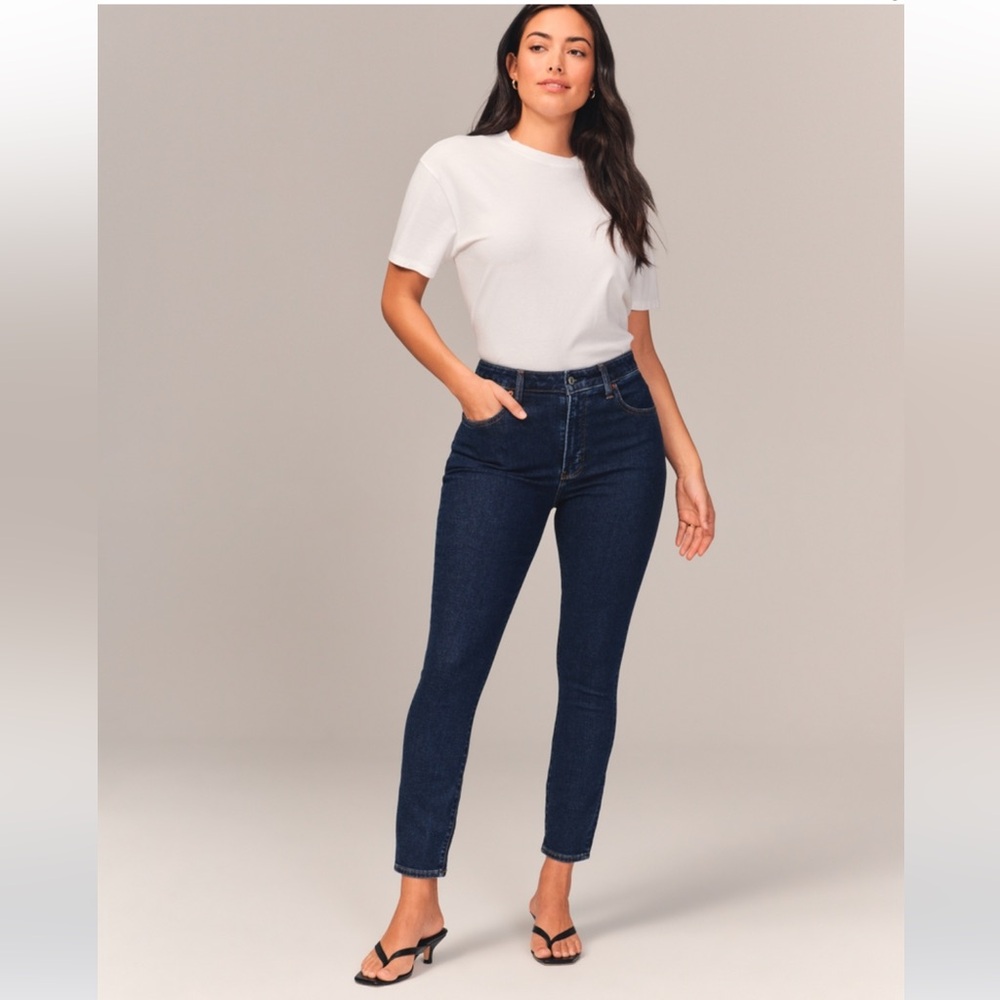 Abercrombie Curve Love High Rise Super Skinny Ankle Jeans